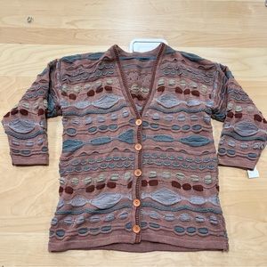 Unbranded Coogi Style Cardigan Womens Medium Pullover Sweater 20.5” x 25.5”